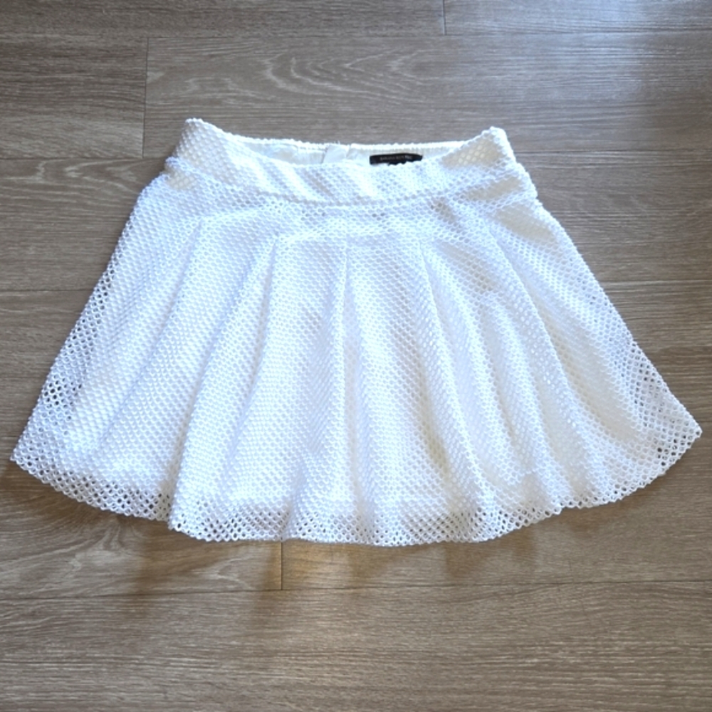 Banana Republic Pleated Mesh Mini Skirt